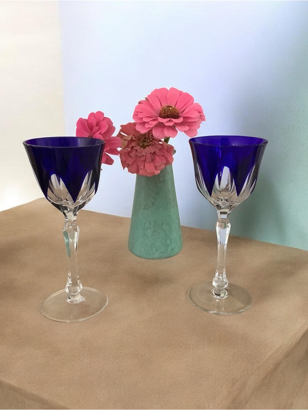 Set of 2 vintage Faberge Alexandria hand crafted with an etched signature